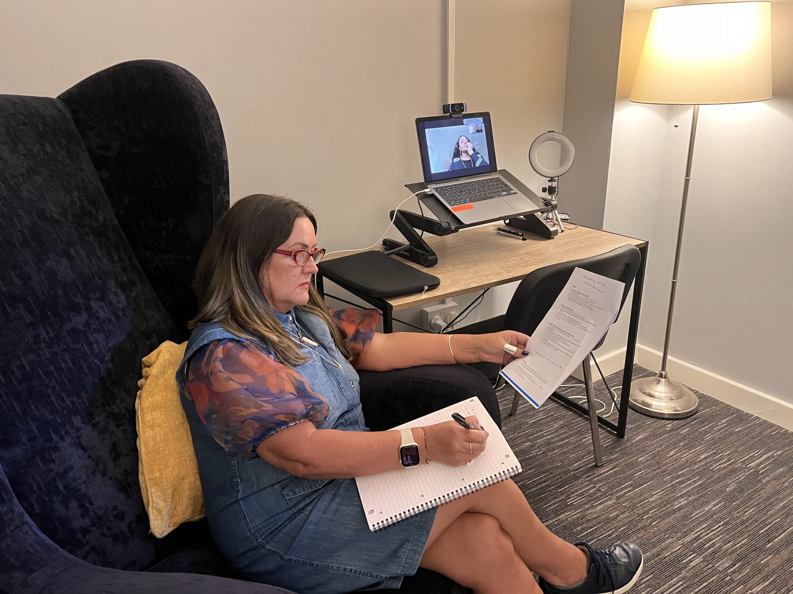 Woman Creating Notes-min